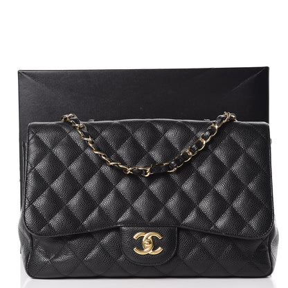 Chanel Caviar Quilted Jumbo Single Flap Black 10 of 10