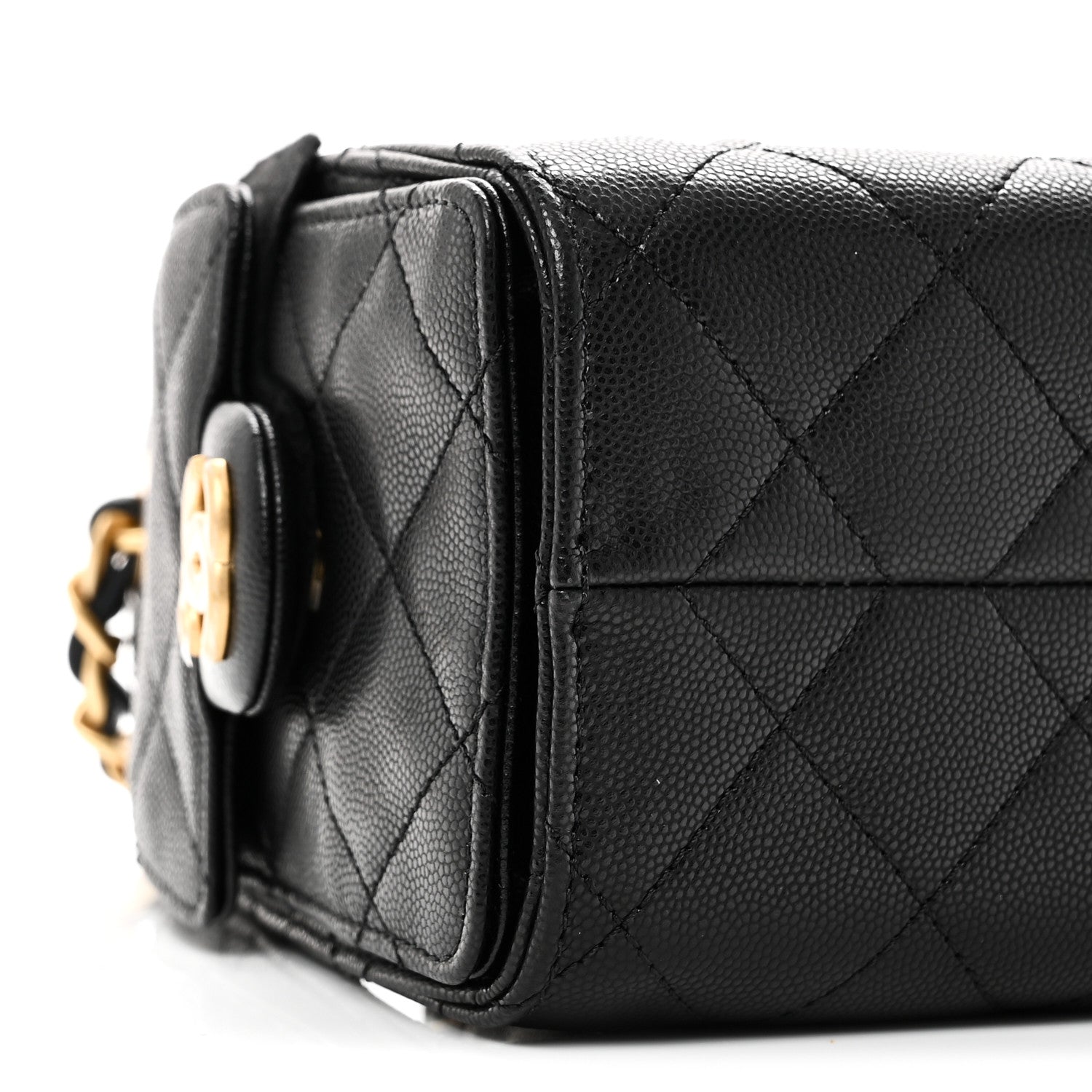 Chanel Caviar Quilted Mini Chanel 25 Handbag Black 9 of 11