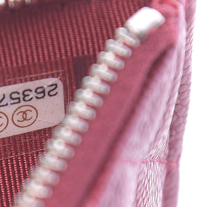 Chanel Caviar Quilted Classic Zip Pouch Dark Pink 7 of 8