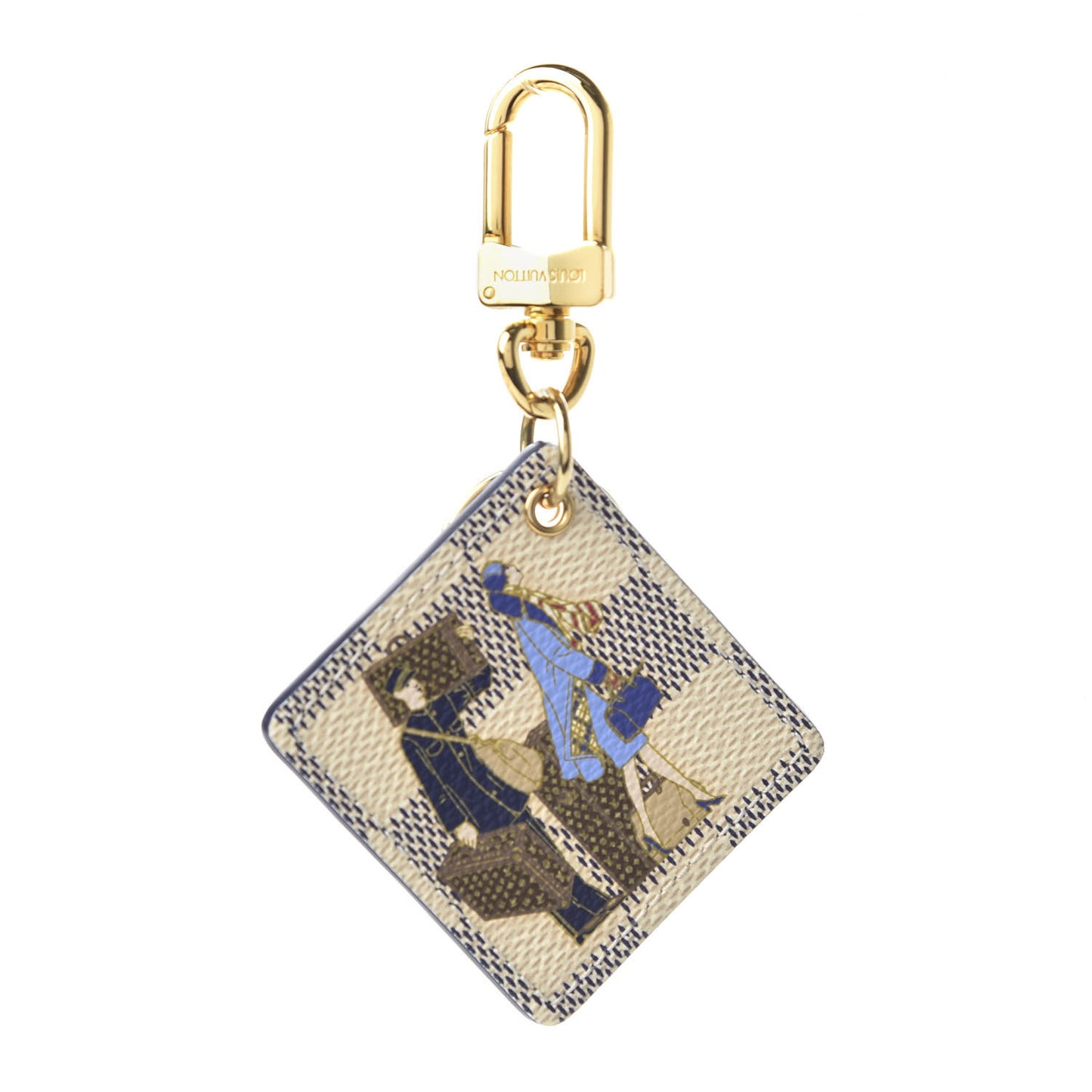Damier Azur Illustre Groom Key Holder