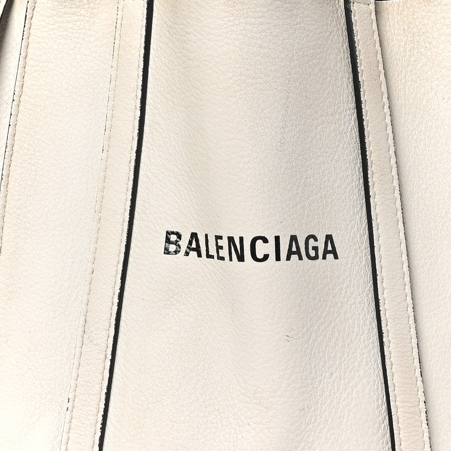 Balenciaga Smooth Calfskin Logo Double Sided XXS Everyday Tote Chalky White Black 7 of 12