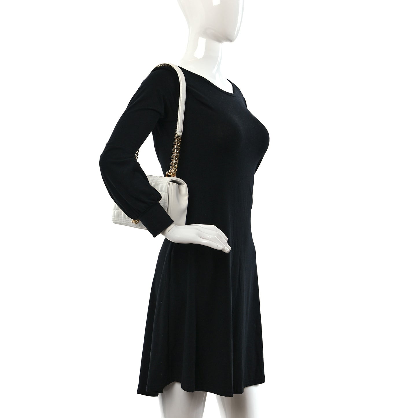 Lambskin Quilted Small Lola Bag White