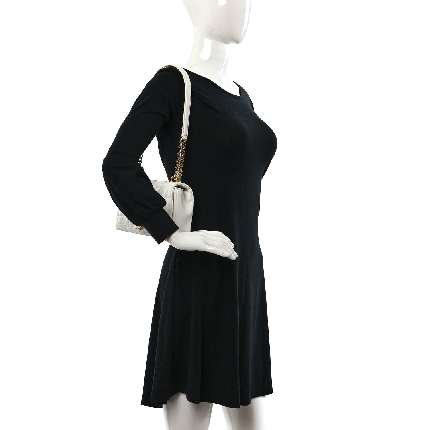 Burberry Lambskin Quilted Small Lola Bag White 2 of 9