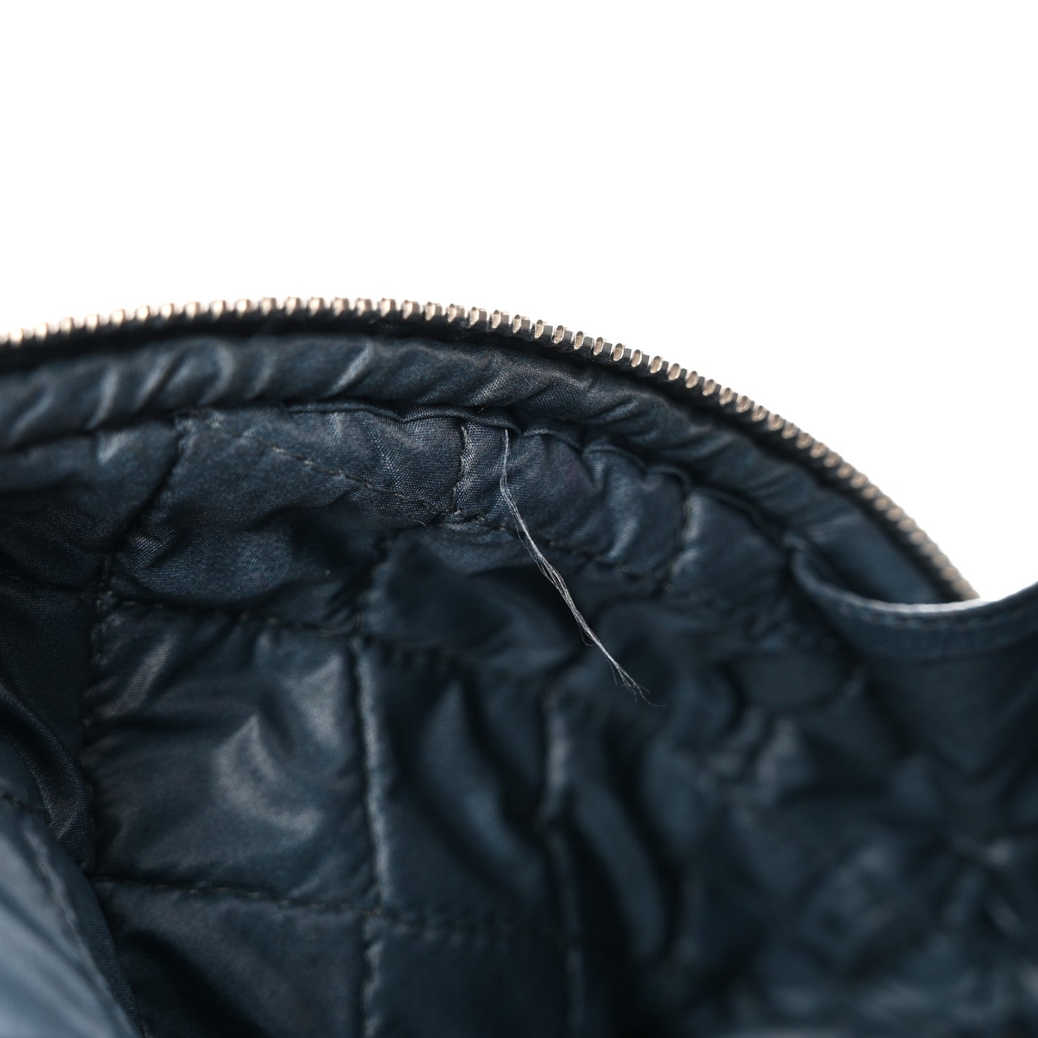 Chanel Lambskin Quilted Small Curvy Pouch Cosmetic Case Navy 8 of 11