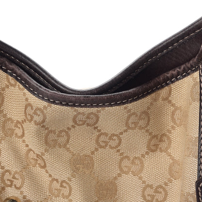 Gucci Monogram Large Horsebit 85th Anniversary Hobo Dark Brown 15 of 15