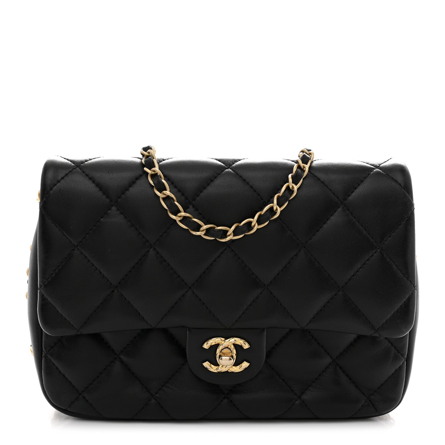 Chanel Lambskin Quilted CC Medium Dynasty Flap Black 1 of 10