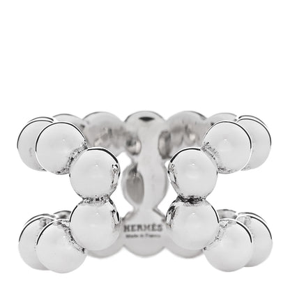 Hermes Sterling Silver Parade Boule Ring 53 6.5 3 of 5