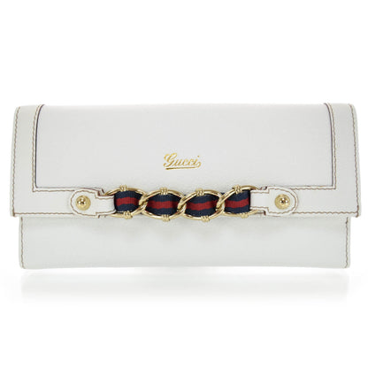Gucci Leather Capri Continental Wallet White 1 of 9