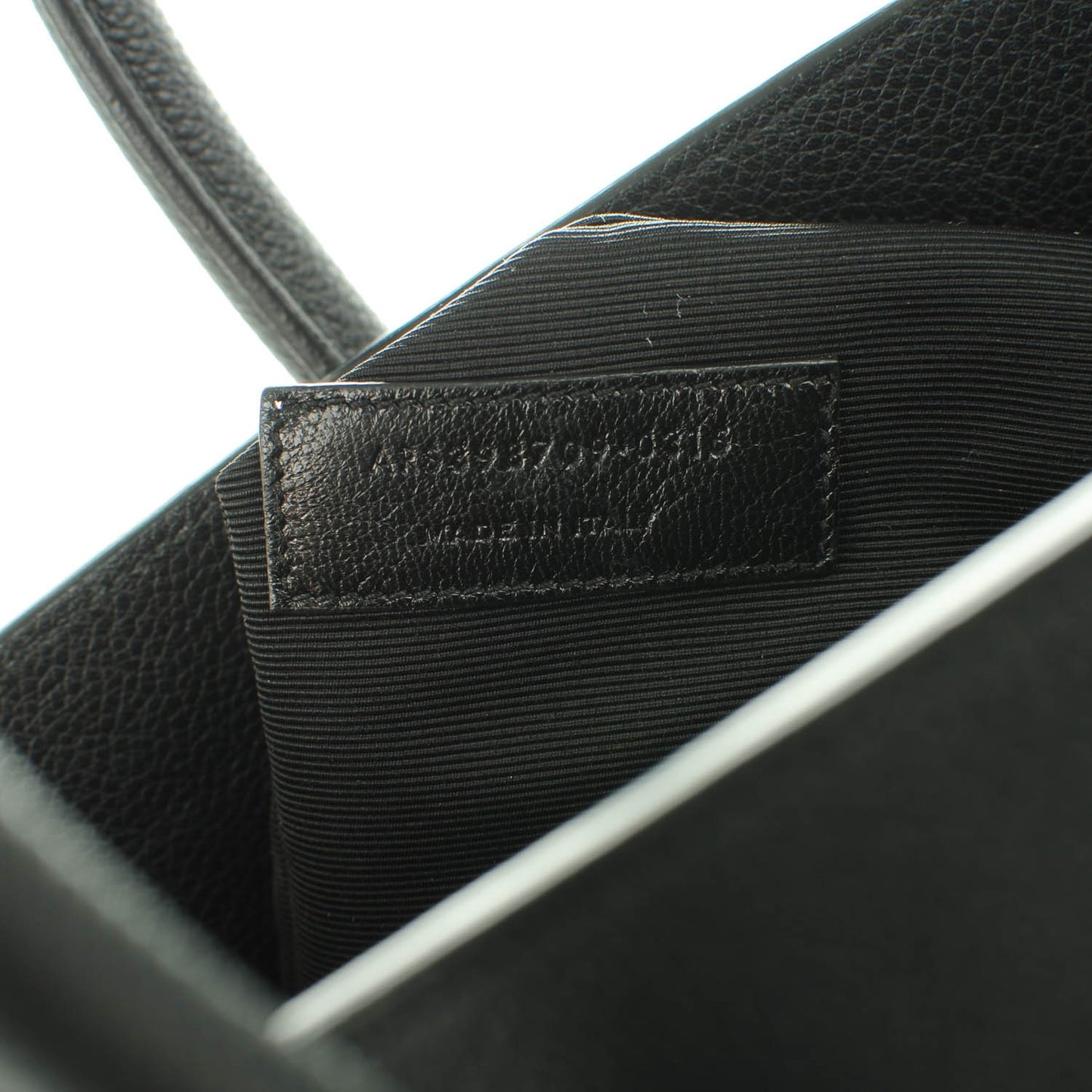 Grained Calfskin Small Sac De Jour Black