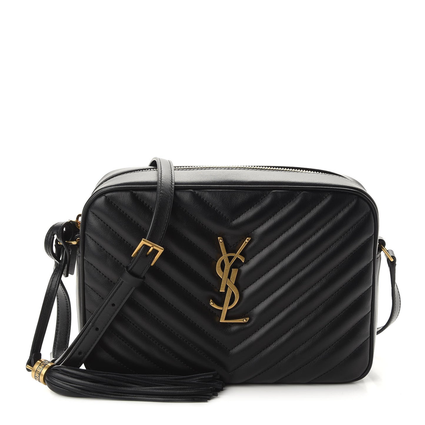 Calfskin Matelasse Monogram Lou Camera Bag Black