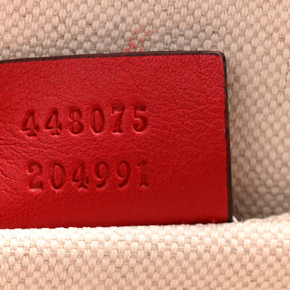 Gucci Dollar Calfskin Crystal Web Medium Dionysus Bamboo Top Handle Bag Hibiscus Red Black Diamond 7 of 10