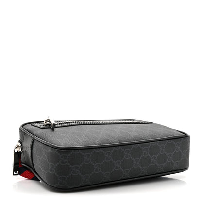 Gucci Soft GG Supreme Monogram Web Belt Bag Black Grey 4 of 10