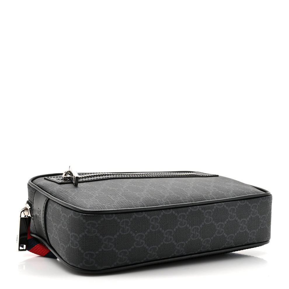 Gucci Soft GG Supreme Monogram Web Belt Bag Black Grey 1858547 ...