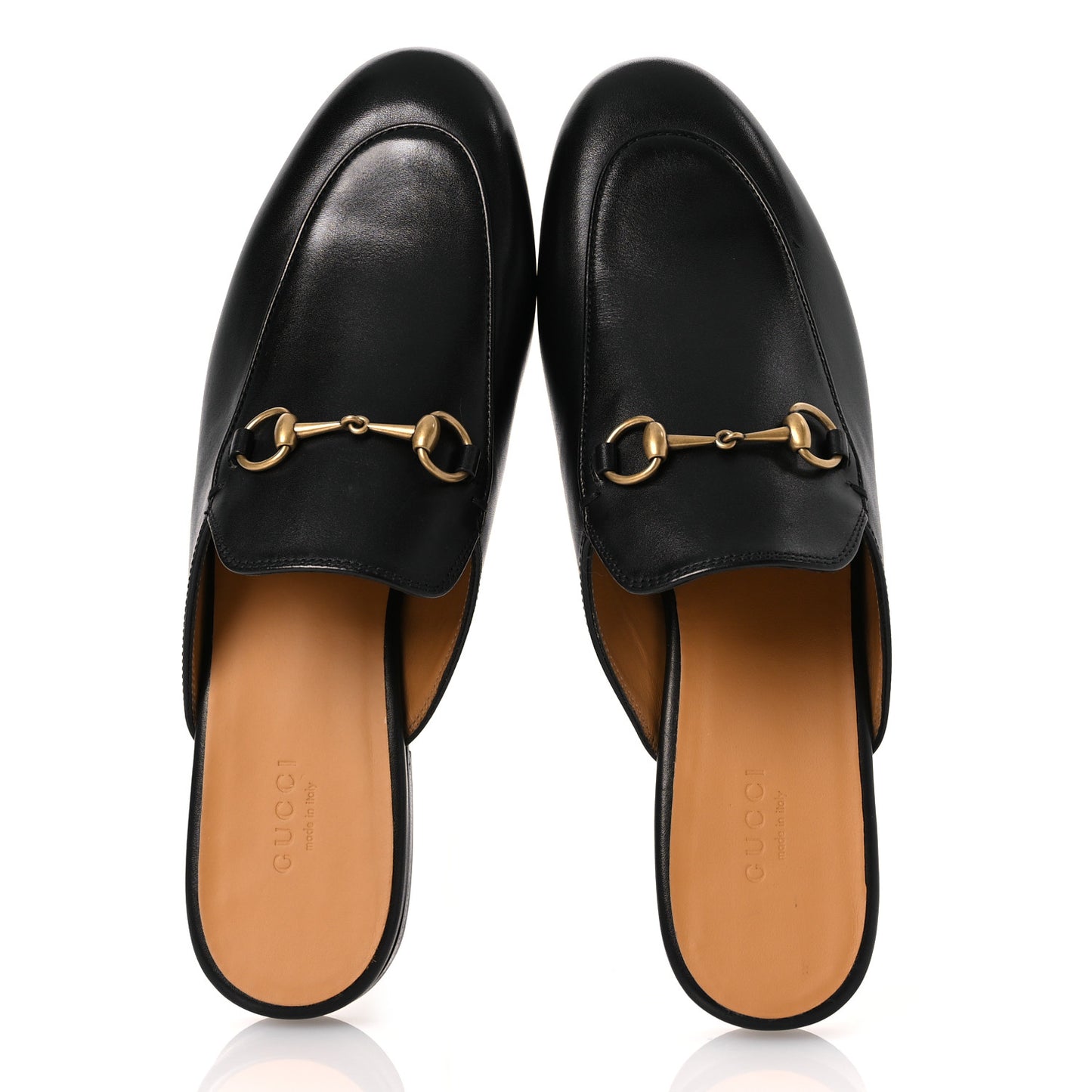 Calfskin Womens Princetown Slippers 39.5 Black