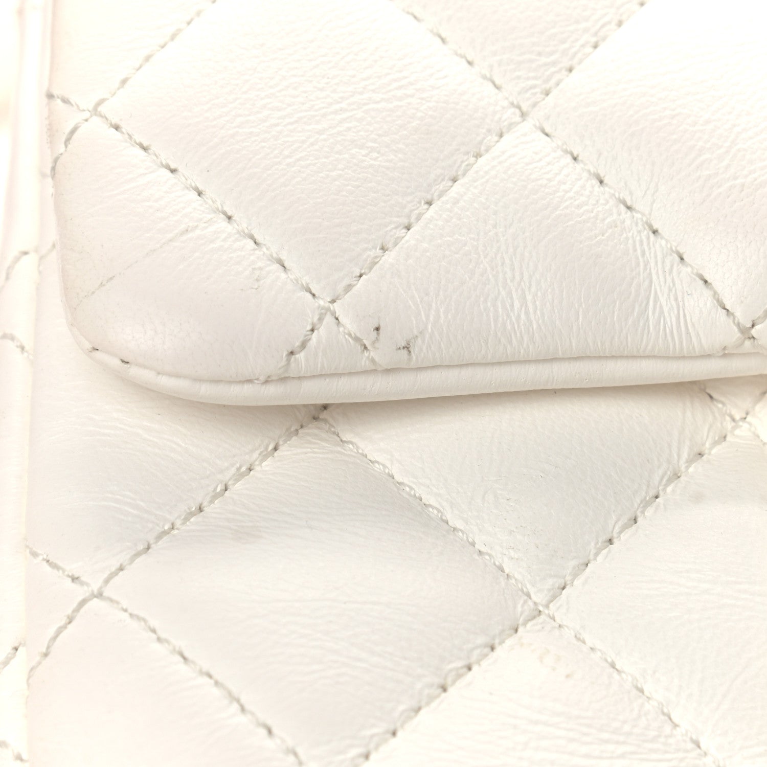 Chanel Lambskin Quilted Mini Romance Square Flap White 14 of 19
