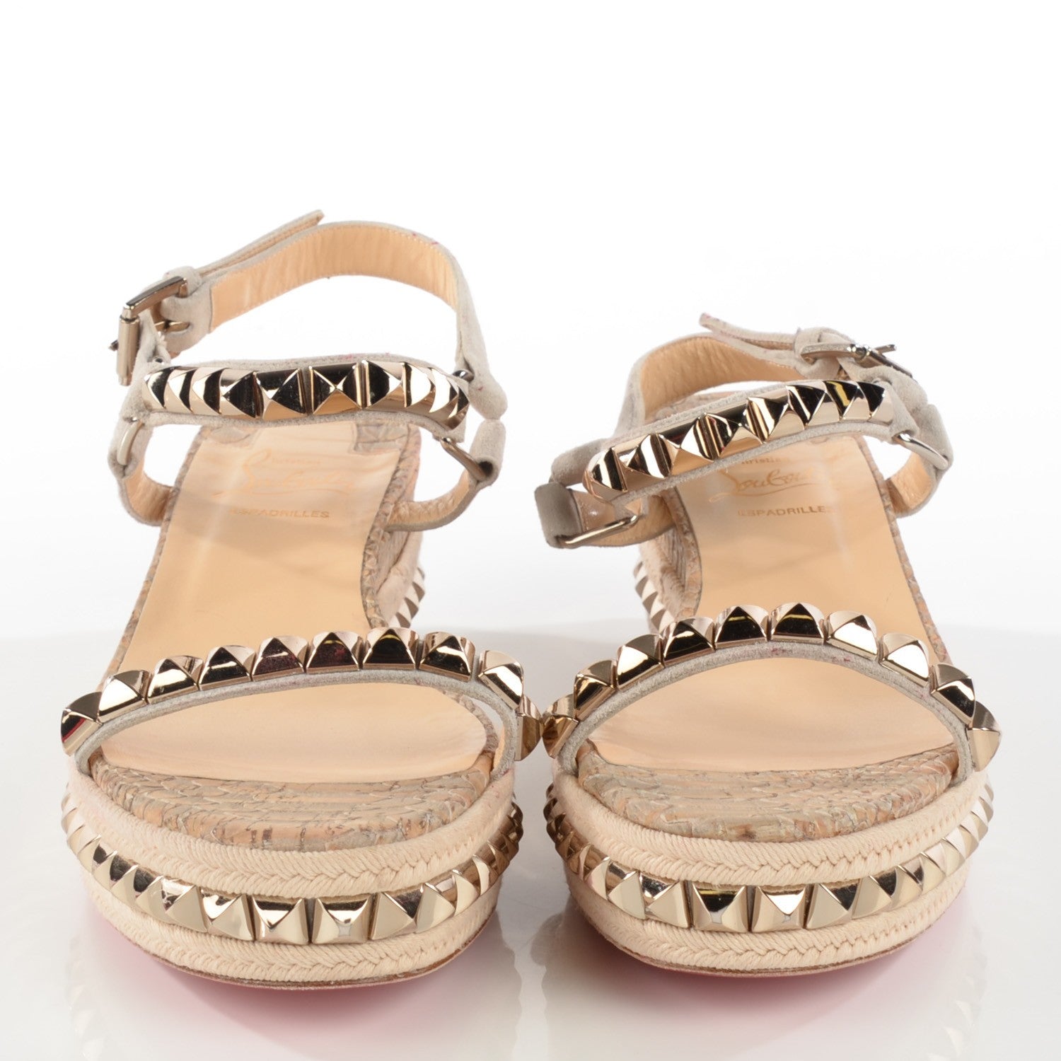 Christian Louboutin Cork Python Embossed Cataclou 60 Platform Sandals 41 Colombe 2 of 10