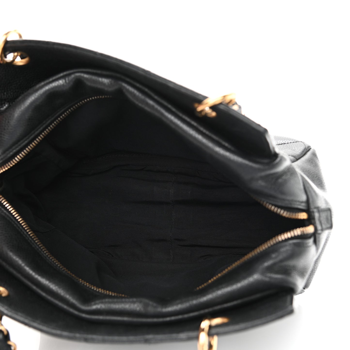 Caviar Quilted Petit Timeless Tote PTT Black