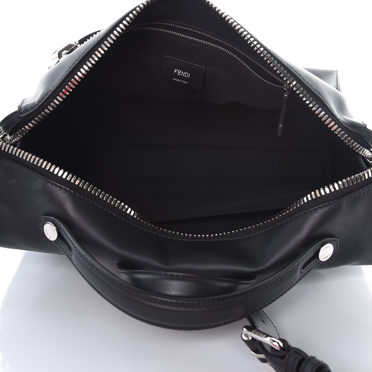 Fendi Calfskin Faces Lui Urban Briefcase Black 5 of 11