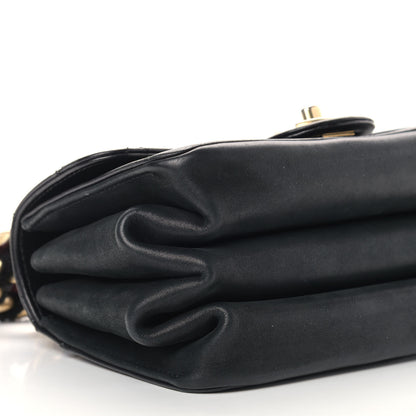 Chanel Iridescent Calfskin Quilted Mini Straight Lined Flap Black 8 of 12