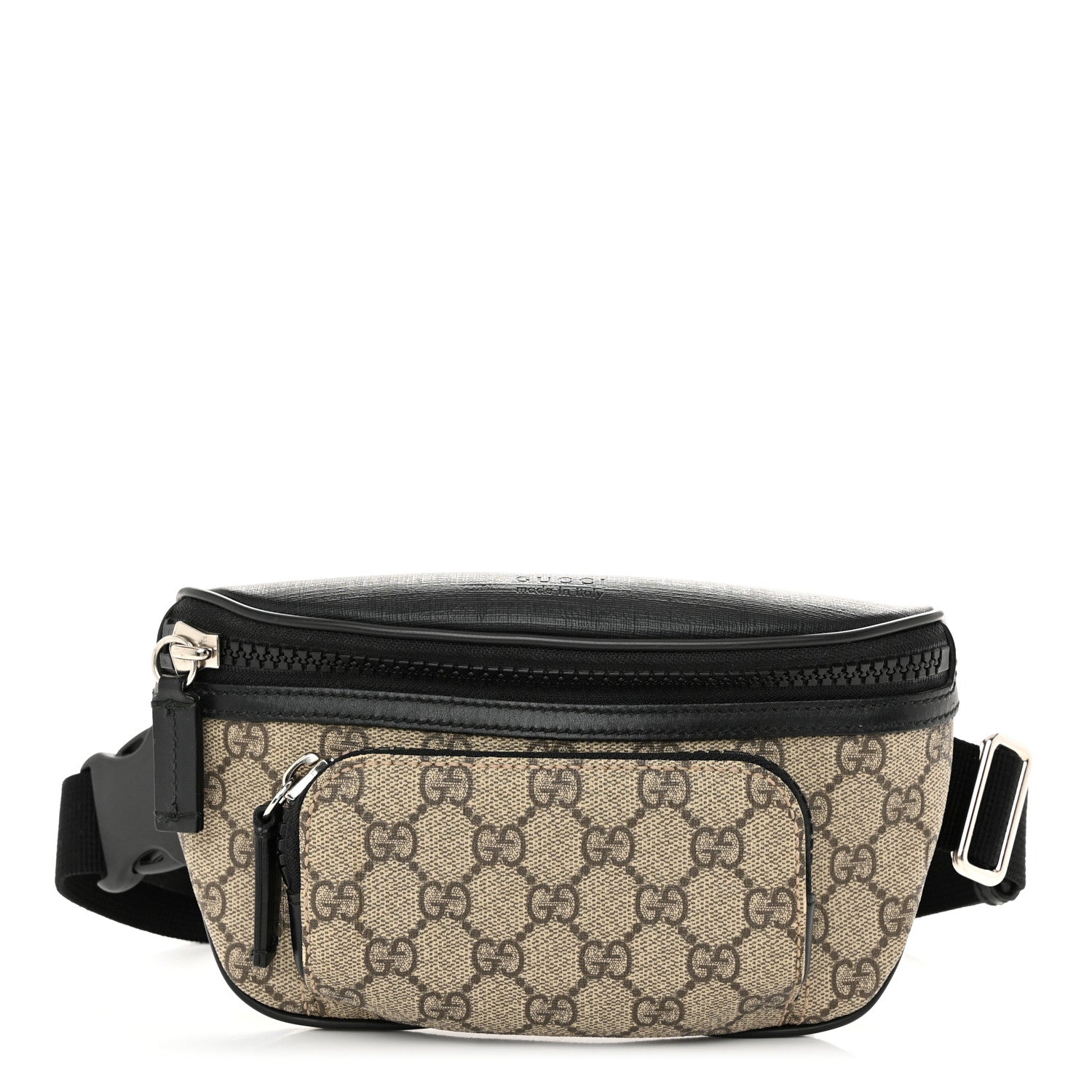 Gucci GG Supreme Monogram Belt Bag Black 1 of 10