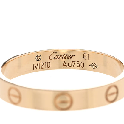 Cartier 18K Yellow Gold 3.5mm LOVE Wedding Band Ring 61 9.5 4 of 5