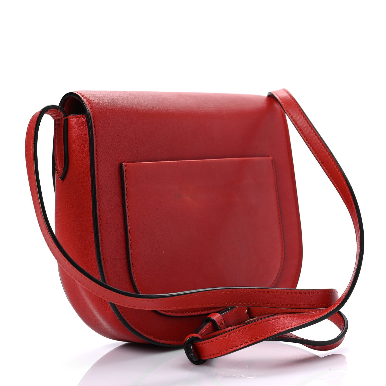 Celine Smooth Calfskin Small Trotteur Bright Red 3 of 11