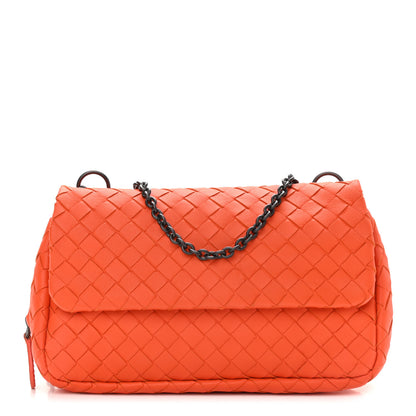 Bottega Veneta Nappa Intrecciato Small Chain Crossbody Tangerine 2 of 9