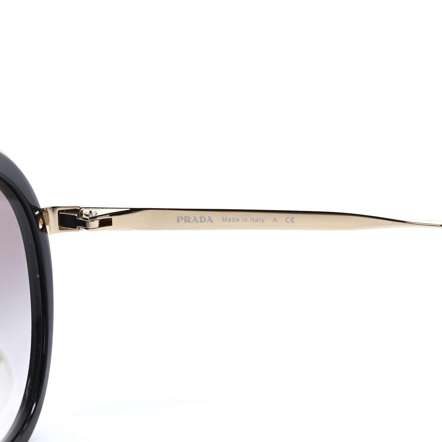 Prada Round Frame Sunglasses SPR 50T Black 5 of 7