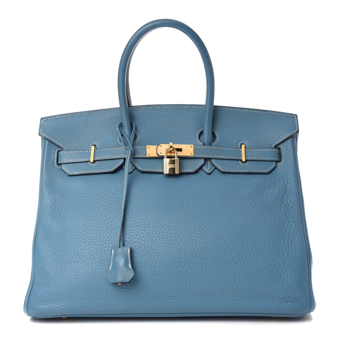 Taurillon Clemence Birkin 35 Blue Jean