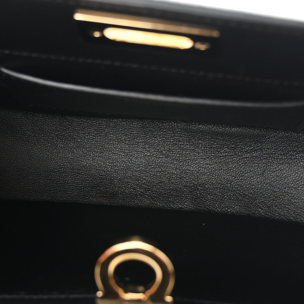Salvatore Ferragamo Calfskin Diana Mini Clutch Black 5 of 10
