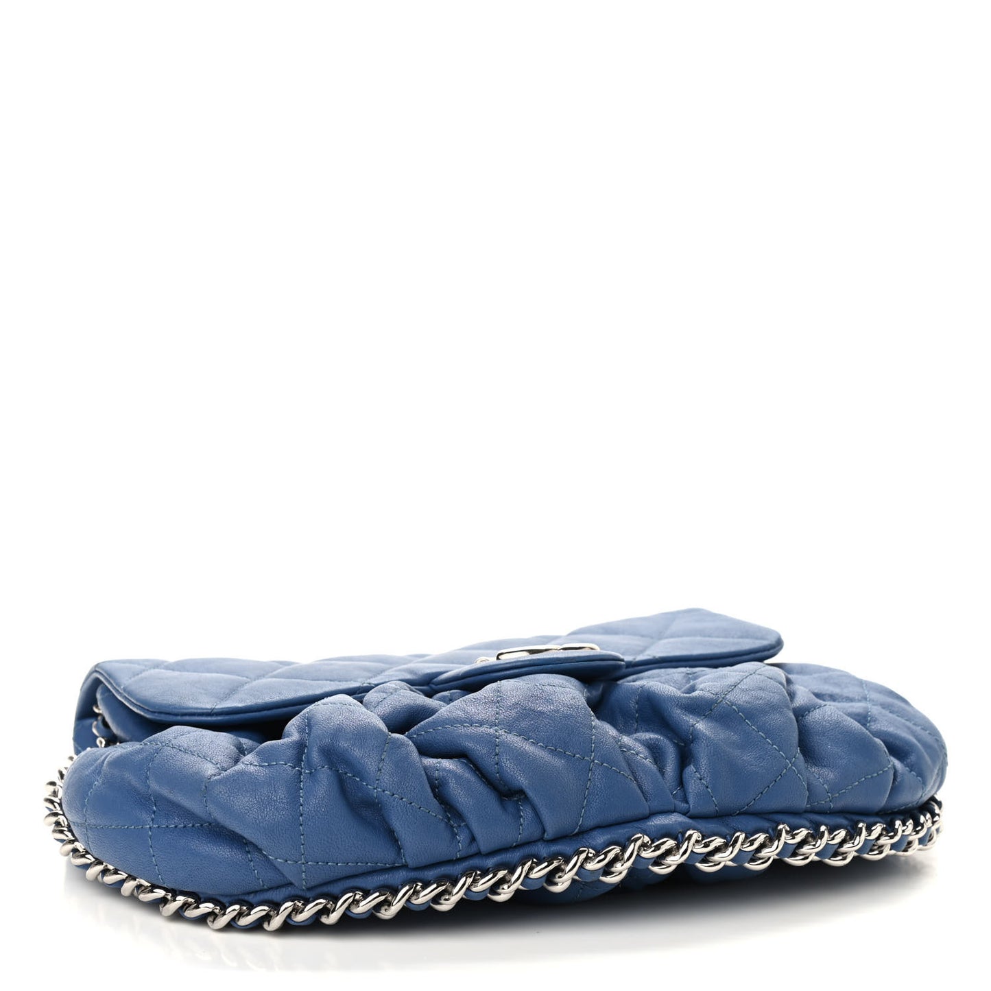 Washed Lambskin Chain Around Medium Messenger Blue