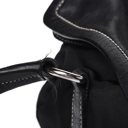Prada Tessuto Nylon Vitello Foldover Pushlock Satchel Black 20 of 27