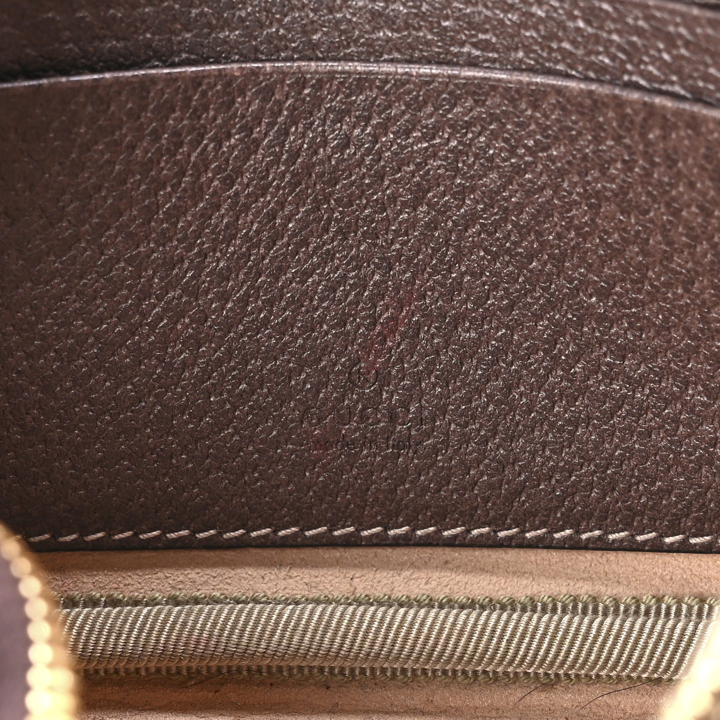 GG Supreme Monogram Ophidia Phone Case Wristlet Brown