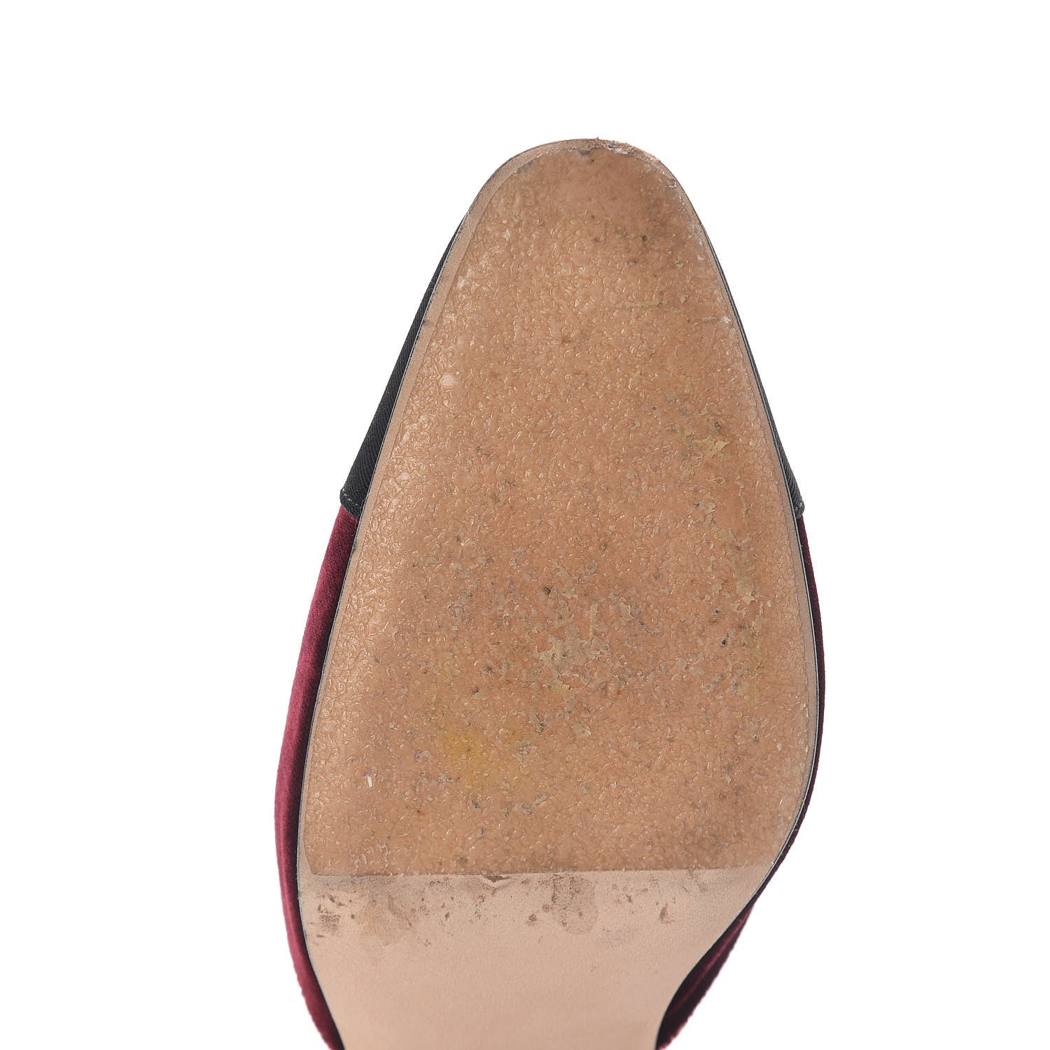 Chanel Velvet Grosgrain Cap Toe CC Slingback Pumps 35.5 Burgundy Black 9 of 11