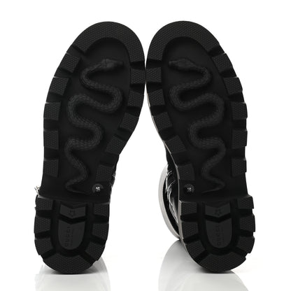 Gucci Nappa Frances GG Matelasse Platform Combat Boots 36 Black 5 of 9