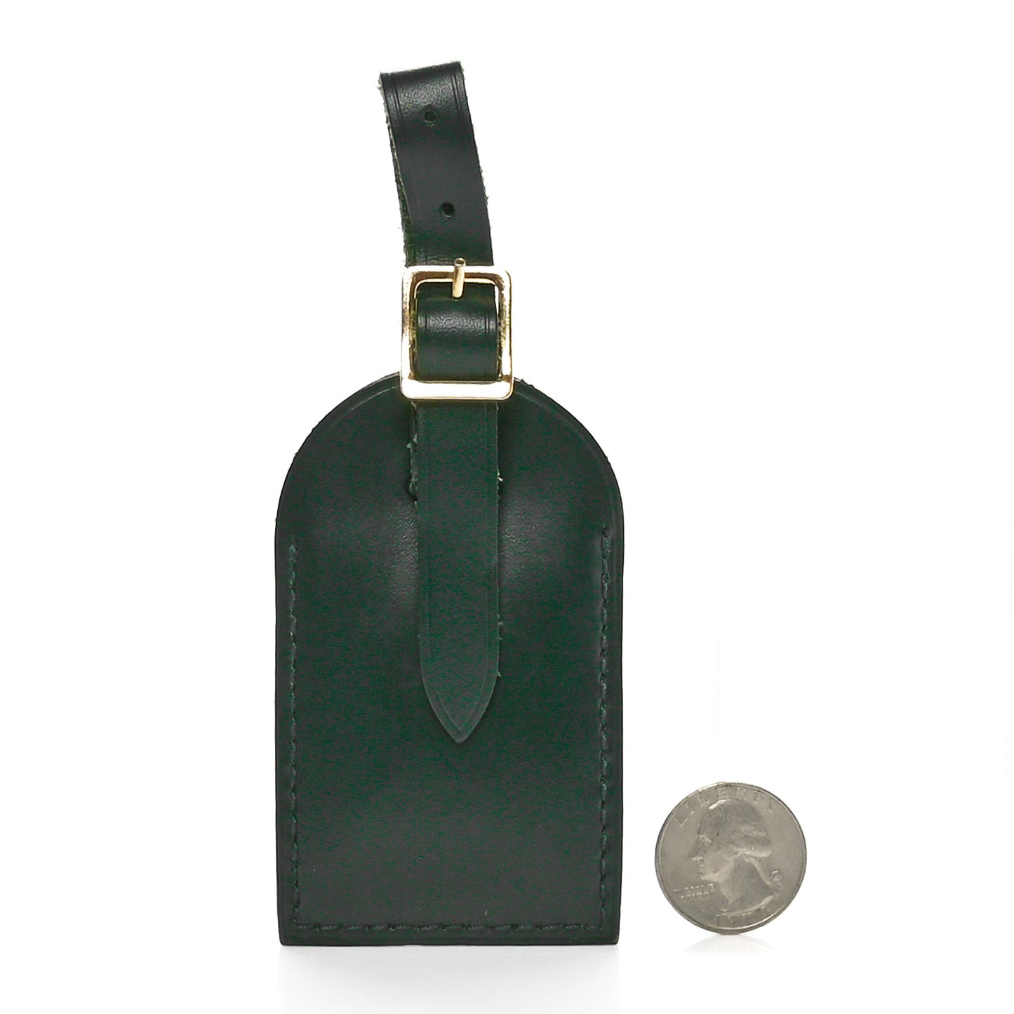 Calfskin Luggage Tag Green