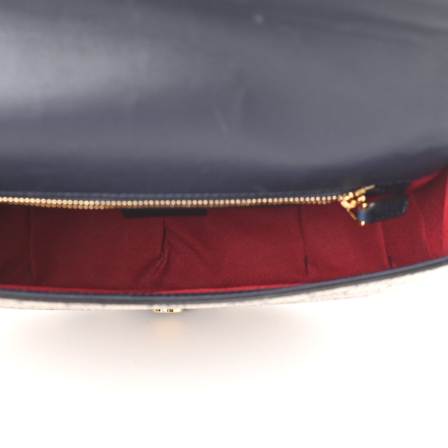 Gucci GG Supreme Monogram Small Messenger Shoulder Bag Beige Blue Navy 5 of 9