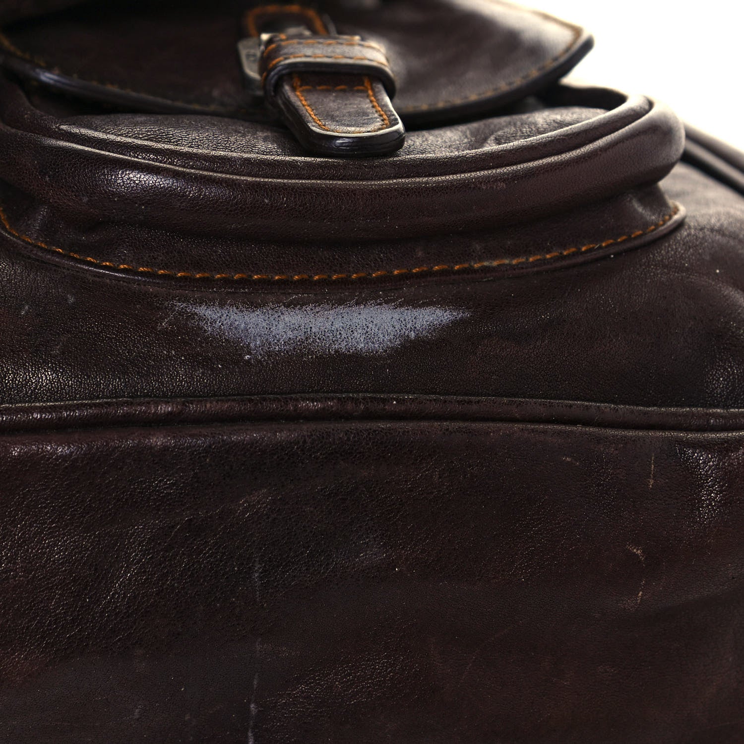 Christian Dior Calfskin Large Gaucho Double Saddle Bag Brown 30 of 30