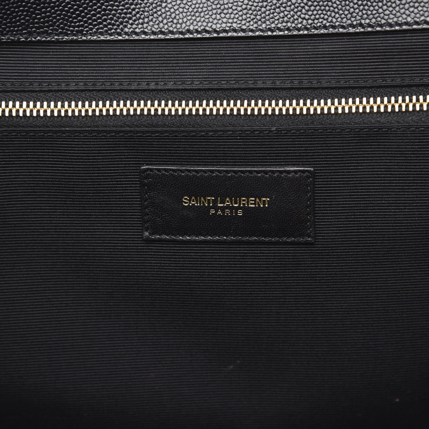 Grain De Poudre Matelasse Chevron Large Monogram Satchel Black