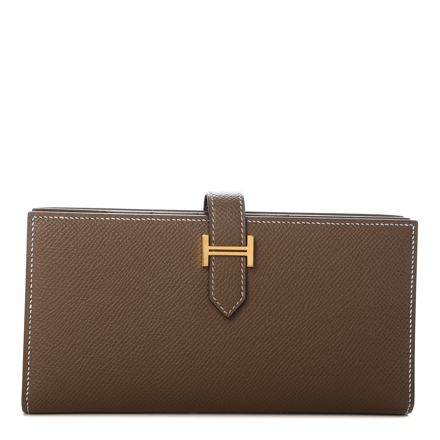 Hermes Epsom Bearn Gusset Wallet Etoupe 1 of 7