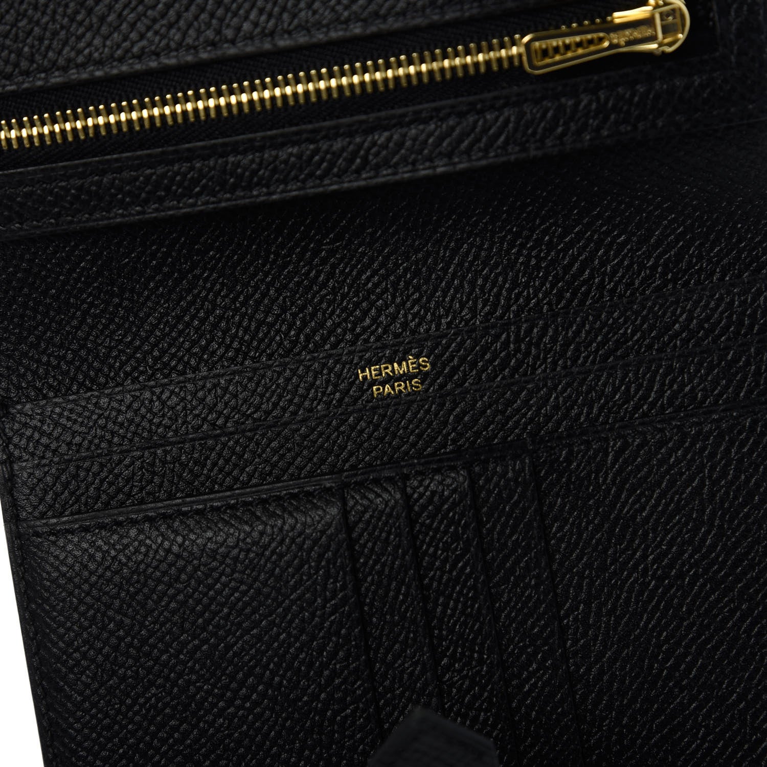 Hermes Epsom Bearn Compact Wallet Black 8 of 10