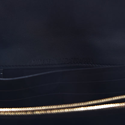 Fendi Nappa Matisse FF Embossed Continental Wallet On Chain Black 7 of 10