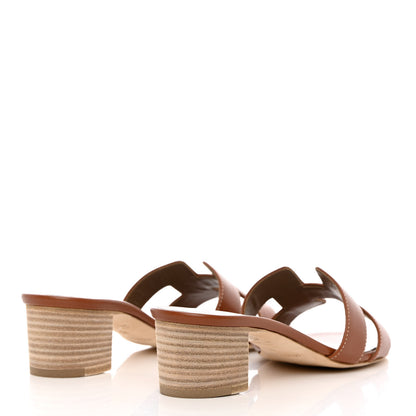 Hermes Calfskin Oasis Sandals 36 Gold 4 of 9