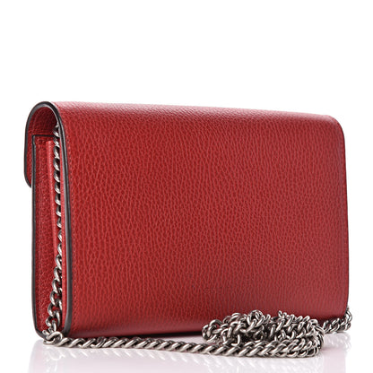 Gucci Calfskin Mini Dionysus Chain Wallet Hibiscus Red 3 of 9