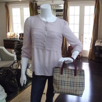 Burberry Haymarket Check Tote w Cosmetic Pouch 3 of 9