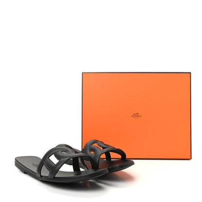 Hermes Rubber Aloha Sandals 41 Black 10 of 10