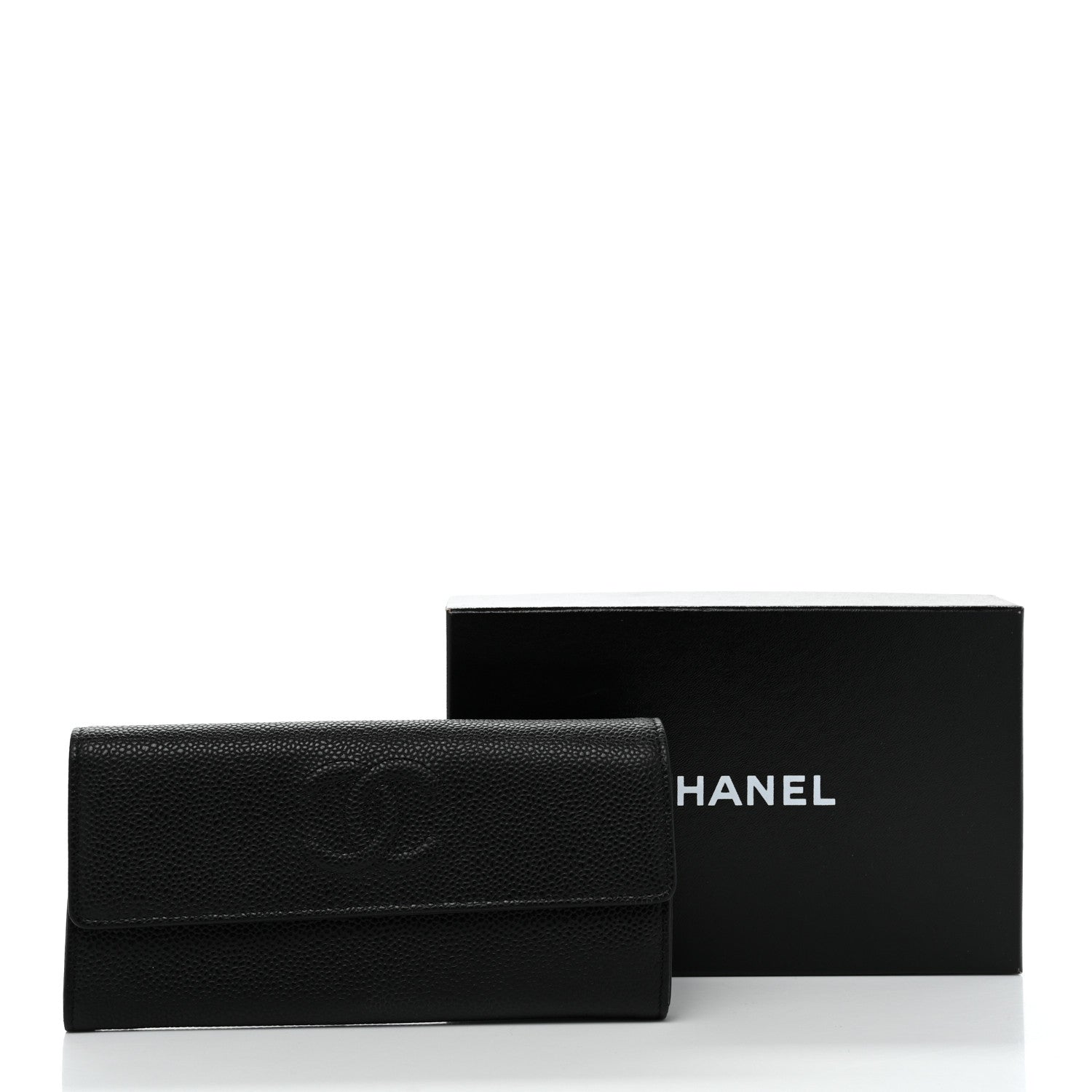 Chanel Caviar Timeless CC Large Gusset Flap Wallet Black 9 of 9
