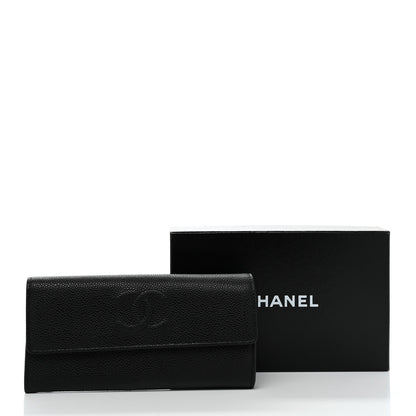 Chanel Caviar Timeless CC Large Gusset Flap Wallet Black 9 of 9