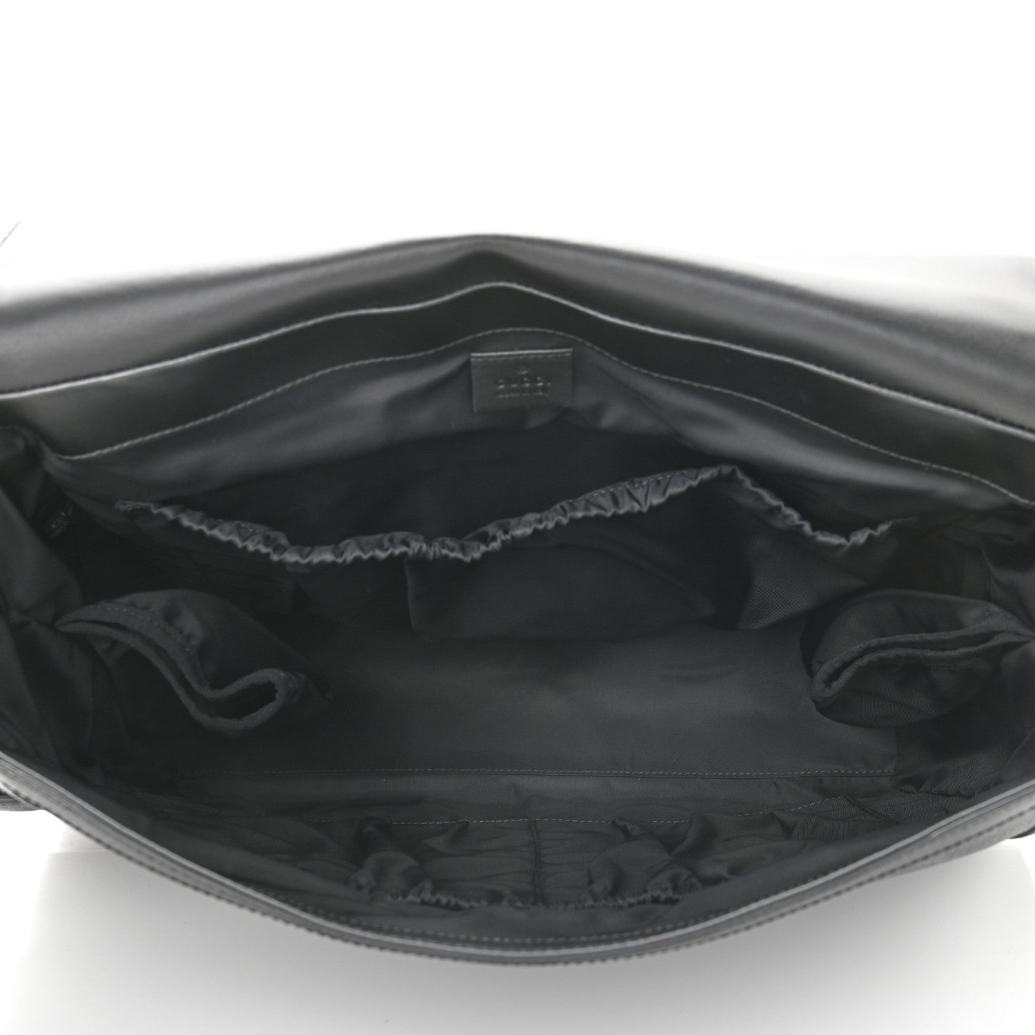 Gucci GG Supreme Monogram Web Messenger Diaper Bag Black Grey 5 of 11