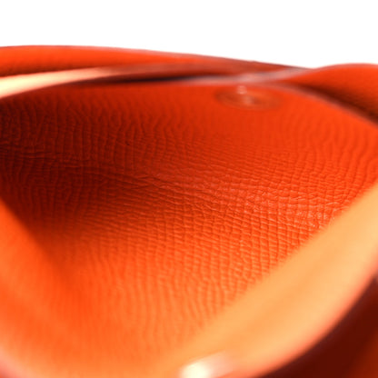 Hermes Epsom Calvi Duo Card Case Orange 7 of 10